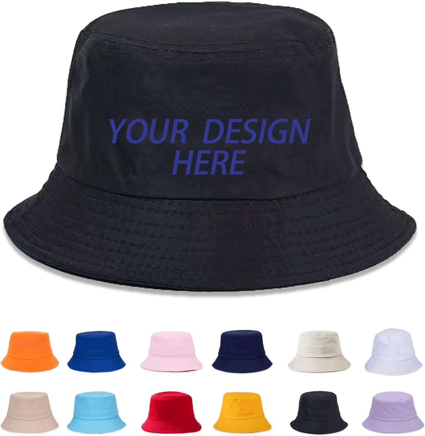 Fischerhut: unisex, gemustert, bestickt, personalisierbar