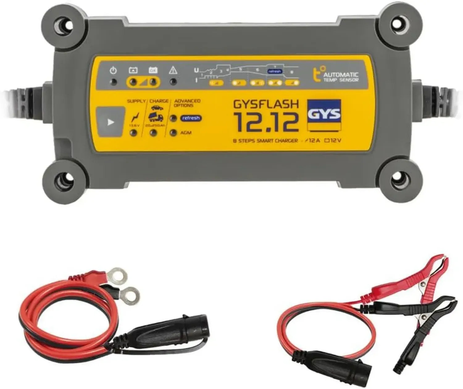 GYS GYSFLASH 12.12 - Automatisches Ladegerät 12V 12A für Fahrzeuge